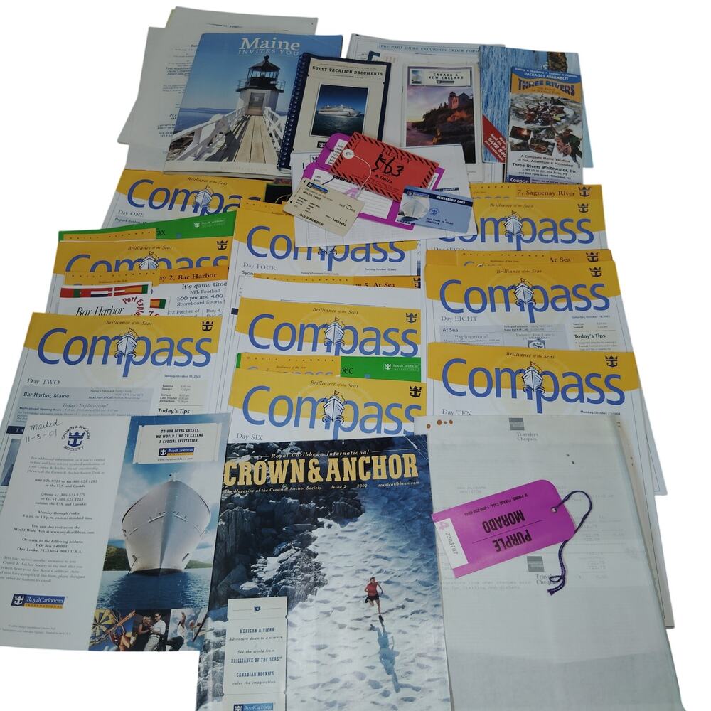 Royal Caribbean 2002 Canada & New England Cruise Ephemera Brilliance of the Seas